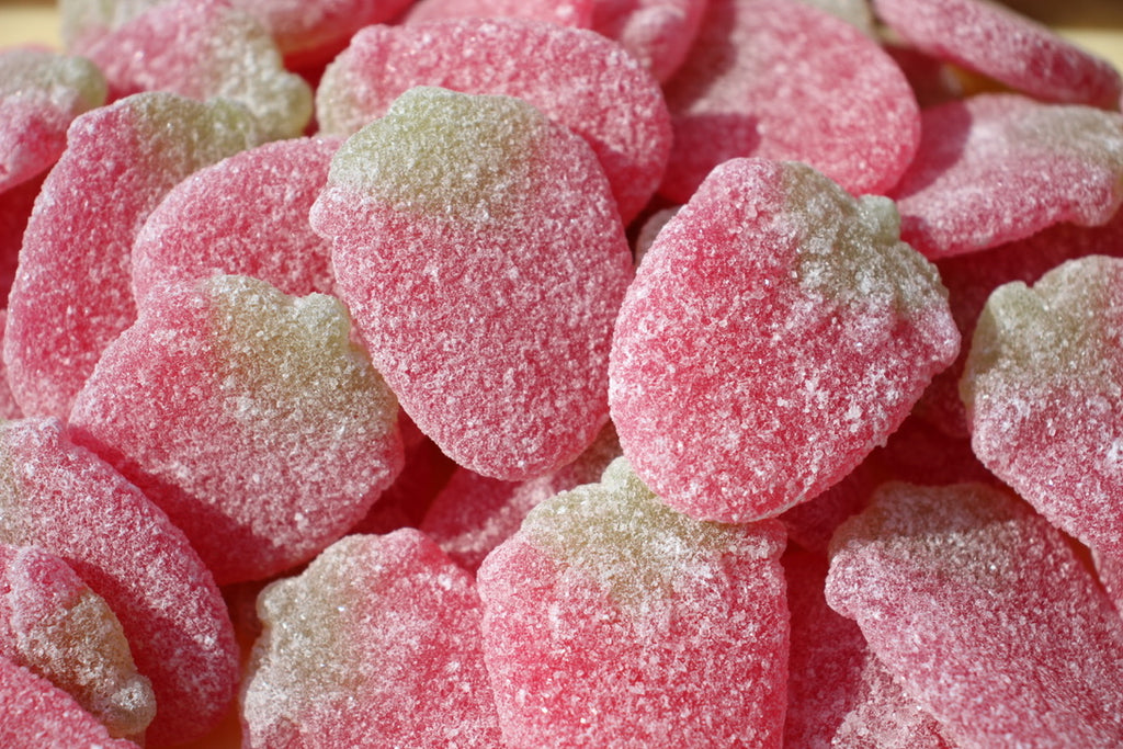 Fizzy Giant Strawberries 200g Bag - Treat Yo Self Vegan Sweets